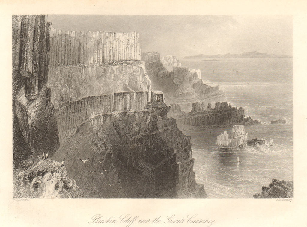 Pleaskin Head, near the Giant's Causeway, County Antrim. Ireland Ulster 1843